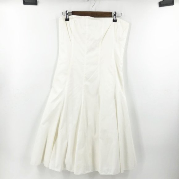BLACK LABEL RALPH LAUREN STRAPLESS WHITE DRESS 8 - Picture 1 of 8